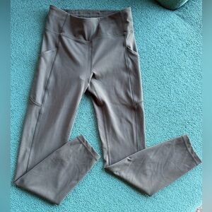 Lululemon Performance Power Thru High-Rise Tight, Size 8, Grey Sage